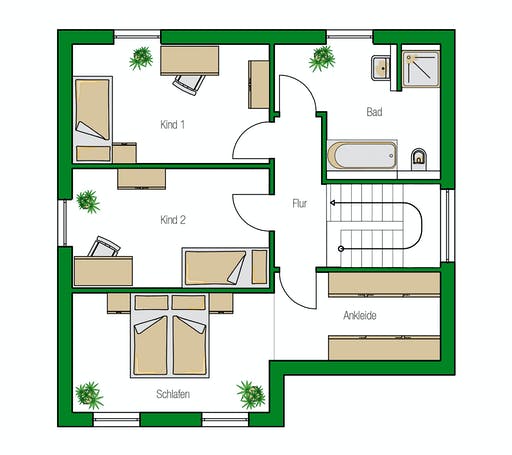 Massivhaus Modena von HELMA MASSIVHAUS Schlüsselfertig ab 290200€, Stadtvilla Grundriss 2