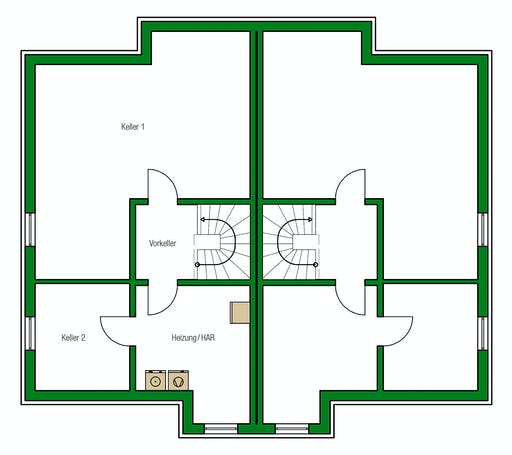 Massivhaus Oxford von HELMA MASSIVHAUS Schlüsselfertig ab 273600€, Satteldach-Klassiker Grundriss 3
