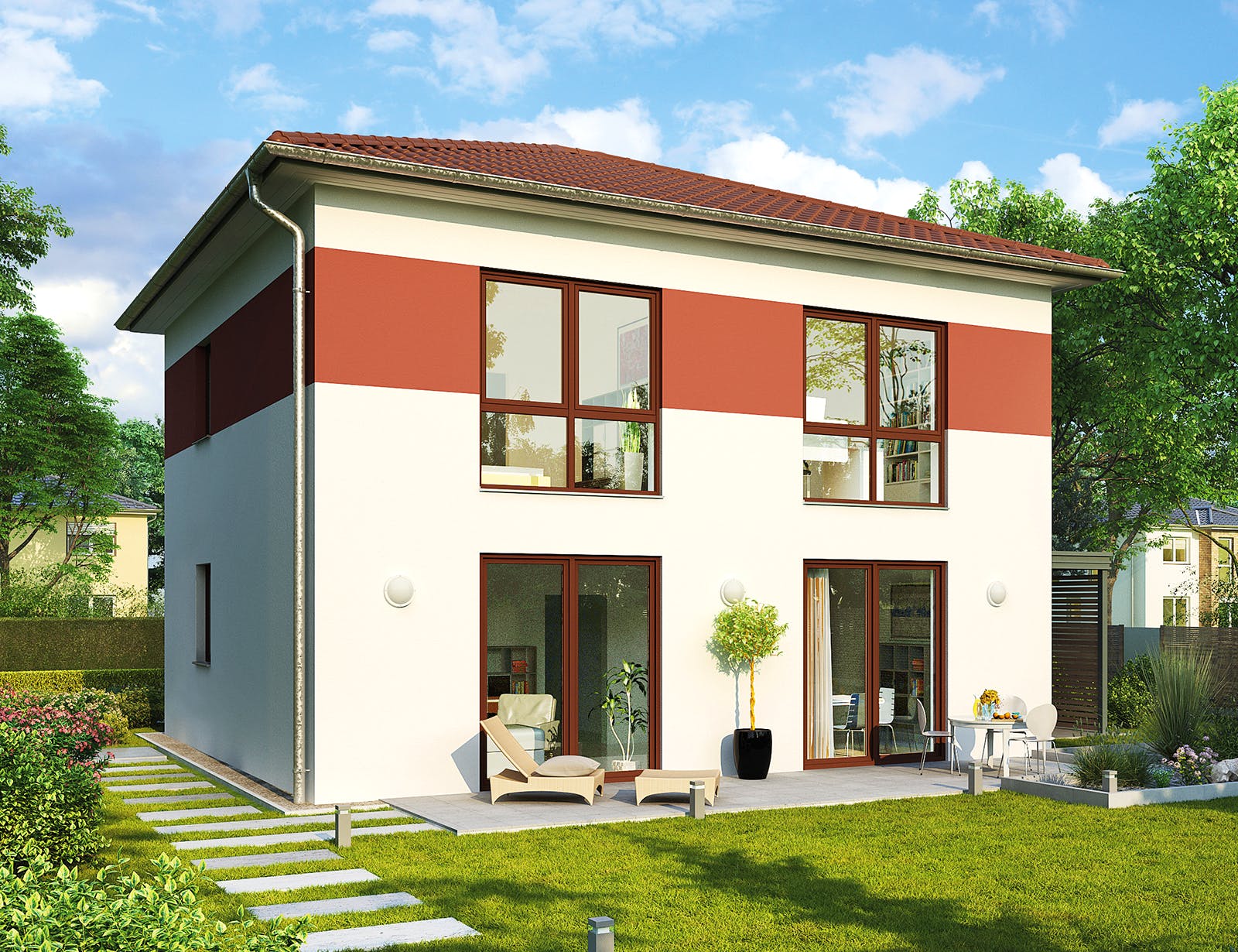 Massivhaus Potsdam von HELMA MASSIVHAUS Schlüsselfertig ab 296500€, Stadtvilla Außenansicht 2