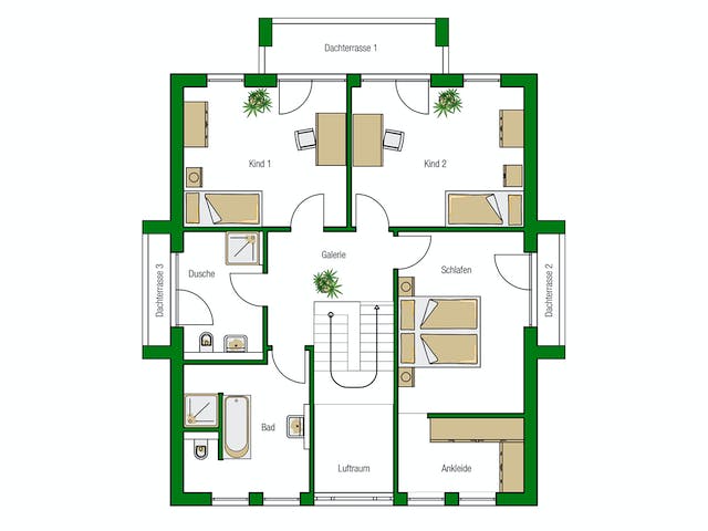 Massivhaus Strasbourg von HELMA MASSIVHAUS Schlüsselfertig ab 490300€, Stadtvilla Grundriss 2