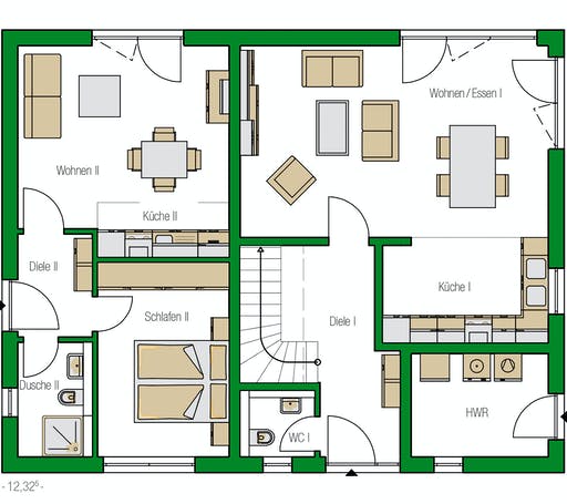 Massivhaus Utrecht von HELMA MASSIVHAUS Schlüsselfertig ab 432100€, Stadtvilla Grundriss 1