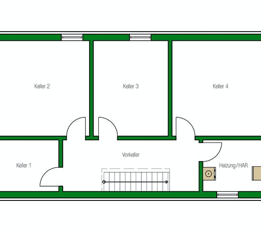 Massivhaus Valencia von HELMA MASSIVHAUS Schlüsselfertig ab 332600€, Satteldach-Klassiker Grundriss 3