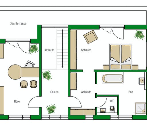 Massivhaus Weimar von HELMA MASSIVHAUS Schlüsselfertig ab 360550€, Cubushaus Grundriss 2