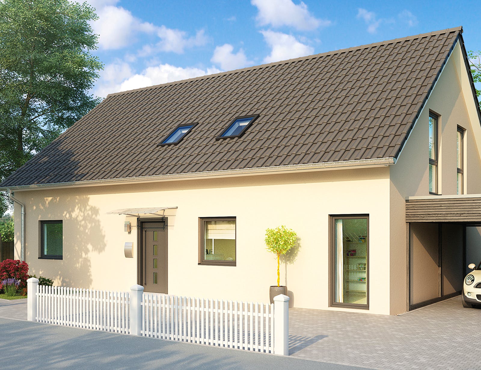 Massivhaus Zürich von HELMA MASSIVHAUS Schlüsselfertig ab 431550€, Satteldach-Klassiker Außenansicht 2