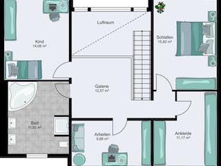 Fertighaus Helsinki von STREIF Haus, Cubushaus Grundriss 2