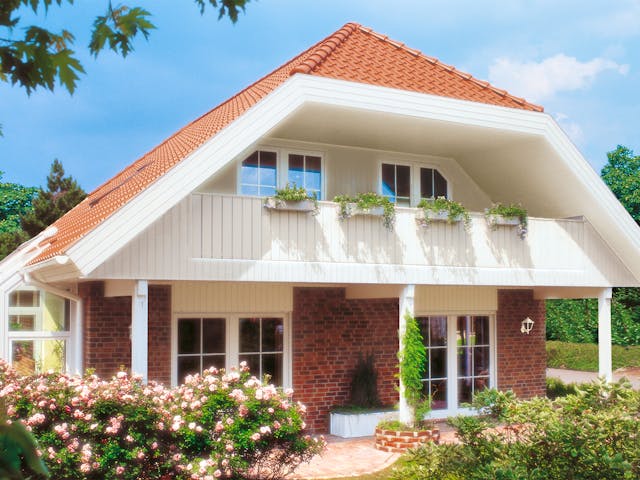 Fertighaus Helsinki von Danhaus Deutschland Schlüsselfertig ab 486718€, Satteldach-Klassiker Außenansicht 2