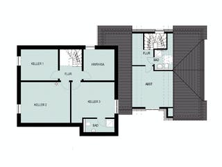 Massivhaus Beckum von HELSTI Massivhaus Schlüsselfertig ab 408000€, Satteldach-Klassiker Grundriss 2