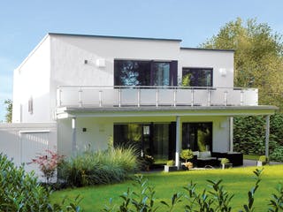 Massivhaus Berlin von HELSTI Massivhaus Schlüsselfertig ab 324000€, Cubushaus Außenansicht 1