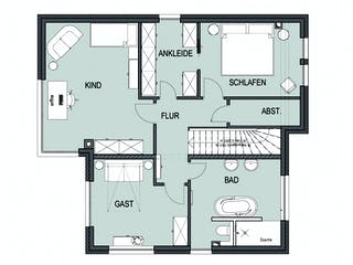 Massivhaus Berlin von HELSTI Massivhaus Schlüsselfertig ab 324000€, Cubushaus Grundriss 2