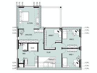 Massivhaus Davensberg von HELSTI Massivhaus Schlüsselfertig ab 401000€, Satteldach-Klassiker Grundriss 2