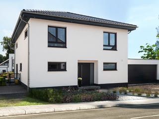 Massivhaus Essen von HELSTI Massivhaus Schlüsselfertig ab 378000€, Stadtvilla Außenansicht 1
