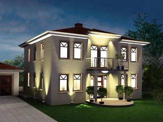 Massivhaus Florenz von HELSTI Massivhaus Schlüsselfertig ab 346000€, Stadtvilla Außenansicht 1
