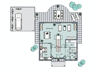 Massivhaus Florenz von HELSTI Massivhaus Schlüsselfertig ab 346000€, Stadtvilla Grundriss 1