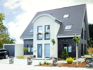 Massivhaus Köln von HELSTI Massivhaus Schlüsselfertig ab 460000€, Satteldach-Klassiker Außenansicht 1