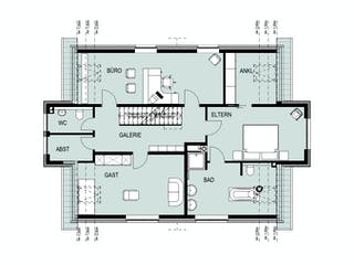 Massivhaus Köln von HELSTI Massivhaus Schlüsselfertig ab 460000€, Satteldach-Klassiker Grundriss 2