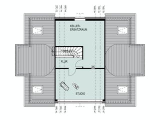 Massivhaus Köln von HELSTI Massivhaus Schlüsselfertig ab 460000€, Satteldach-Klassiker Grundriss 3