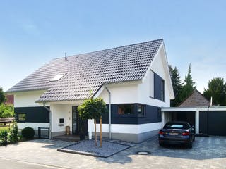 Massivhaus Lindau von HELSTI Massivhaus Schlüsselfertig ab 378000€, Satteldach-Klassiker Außenansicht 1
