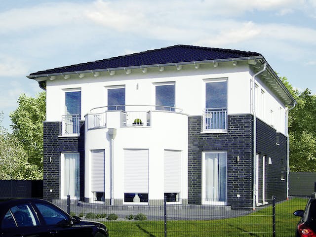 Massivhaus Nauheim von HELSTI Massivhaus Schlüsselfertig ab 339000€, Stadtvilla Außenansicht 2
