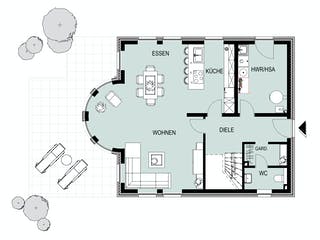 Massivhaus Nauheim von HELSTI Massivhaus Schlüsselfertig ab 339000€, Stadtvilla Grundriss 1