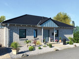 Massivhaus Wuppertal von HELSTI Massivhaus Schlüsselfertig ab 323000€, Bungalow Außenansicht 1