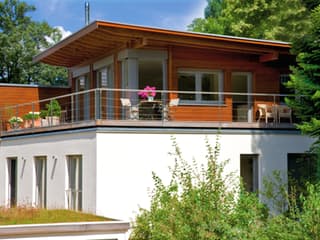 Fertighaus Herrsching von Regnauer Hausbau Schlüsselfertig ab 418235€, Pultdachhaus Außenansicht 1