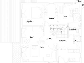 Fertighaus Herrsching von Regnauer Hausbau Schlüsselfertig ab 418235€, Pultdachhaus Grundriss 1