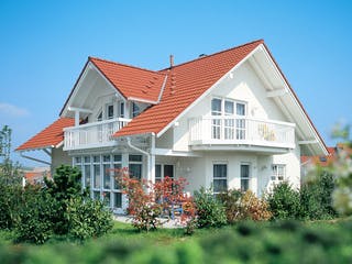 Fertighaus Hohenlohe von Keitel-Haus, Satteldach-Klassiker Außenansicht 1