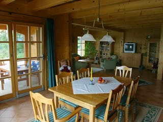 Blockhaus Hohenstaufen von Rems-Murr-Holzhaus Schlüsselfertig ab 257131€, Blockhaus Innenansicht 3