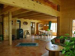 Blockhaus Hohenstaufen von Rems-Murr-Holzhaus Schlüsselfertig ab 257131€, Blockhaus Innenansicht 6