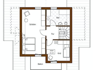 Blockhaus Doll B113 von Frammelsberger R. Ingenieur-Holzbau, Blockhaus Grundriss 1