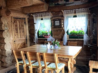 Blockhaus Blockhütte Ottawa von Holzbau rustikal - Blockhäuser Bausatzhaus ab 78850€, Blockhaus Innenansicht 1