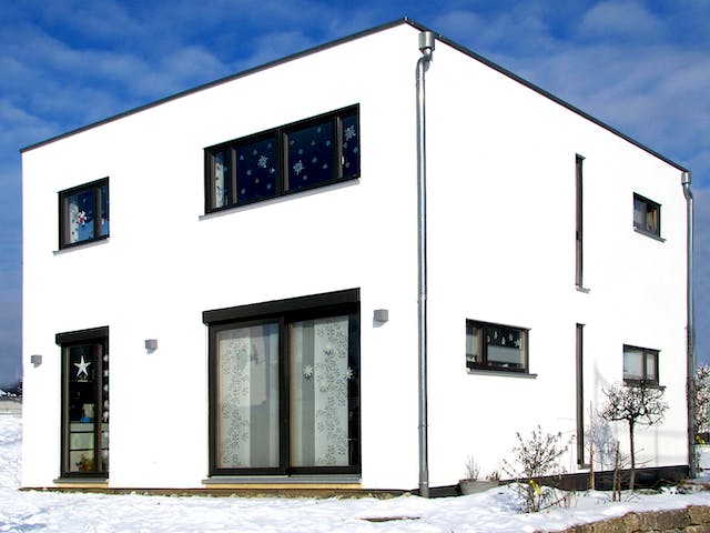 Fertighaus Homestory 044 von Lehner Haus Schlüsselfertig ab 322270€, Cubushaus Außenansicht 1
