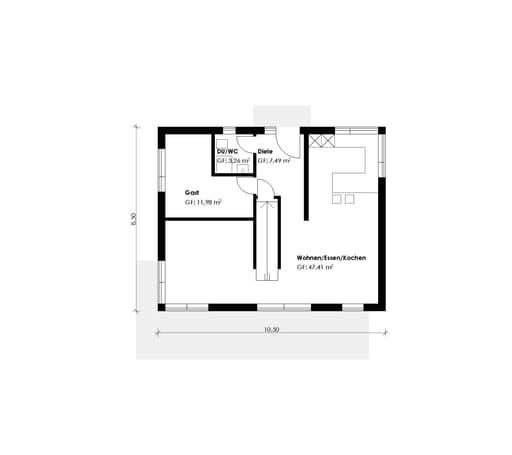 Fertighaus Homestory 135 von Lehner Haus Schlüsselfertig ab 259000€, Satteldach-Klassiker Grundriss 2