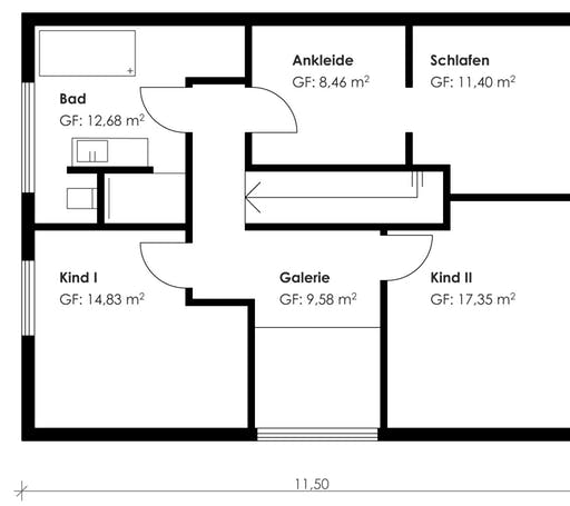 Fertighaus Homestory 139 von Lehner Haus Schlüsselfertig ab 358900€, Satteldach-Klassiker Grundriss 2