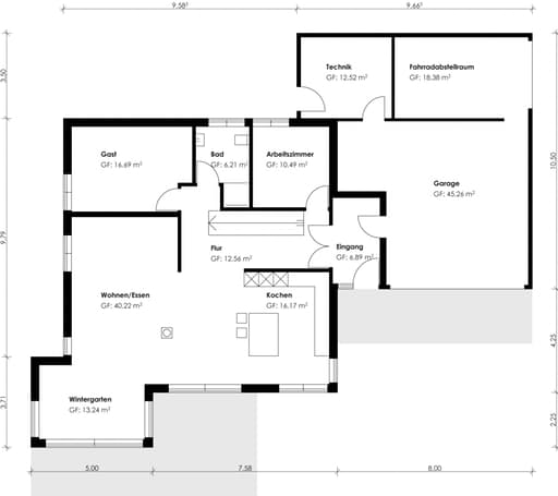 Fertighaus Homestory 175 von Lehner Haus Schlüsselfertig ab 421800€, Stadtvilla Grundriss 1