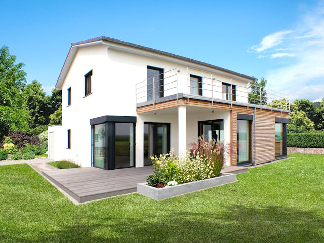 Fertighaus Homestory 190 von LEHNER HAUS Schlüsselfertig ab 399100€, Satteldach-Klassiker Außenansicht 1 Fertighaus Homestory 190 von LEHNER HAUS Schlüsselfertig ab 399100€, Satteldach-Klassiker Außenansicht 1