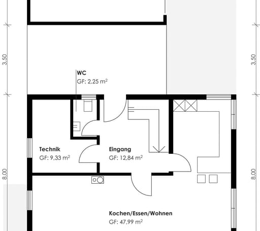 Fertighaus Homestory 203 von Lehner Haus Schlüsselfertig ab 234950€, Satteldach-Klassiker Grundriss 2