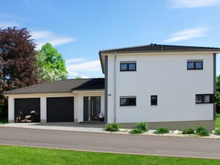 Fertighaus Homestory 215 von Lehner Haus Schlüsselfertig ab 360100€, Stadtvilla Außenansicht 1 Fertighaus Homestory 215 von Lehner Haus Schlüsselfertig ab 360100€, Stadtvilla Außenansicht 1