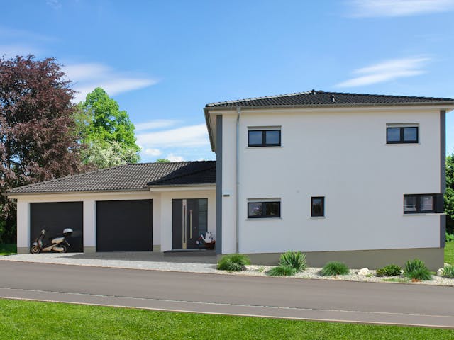 Fertighaus Homestory 215 von LEHNER HAUS Schlüsselfertig ab 360100€, Stadtvilla Außenansicht 1 Fertighaus Homestory 215 von LEHNER HAUS Schlüsselfertig ab 360100€, Stadtvilla Außenansicht 1