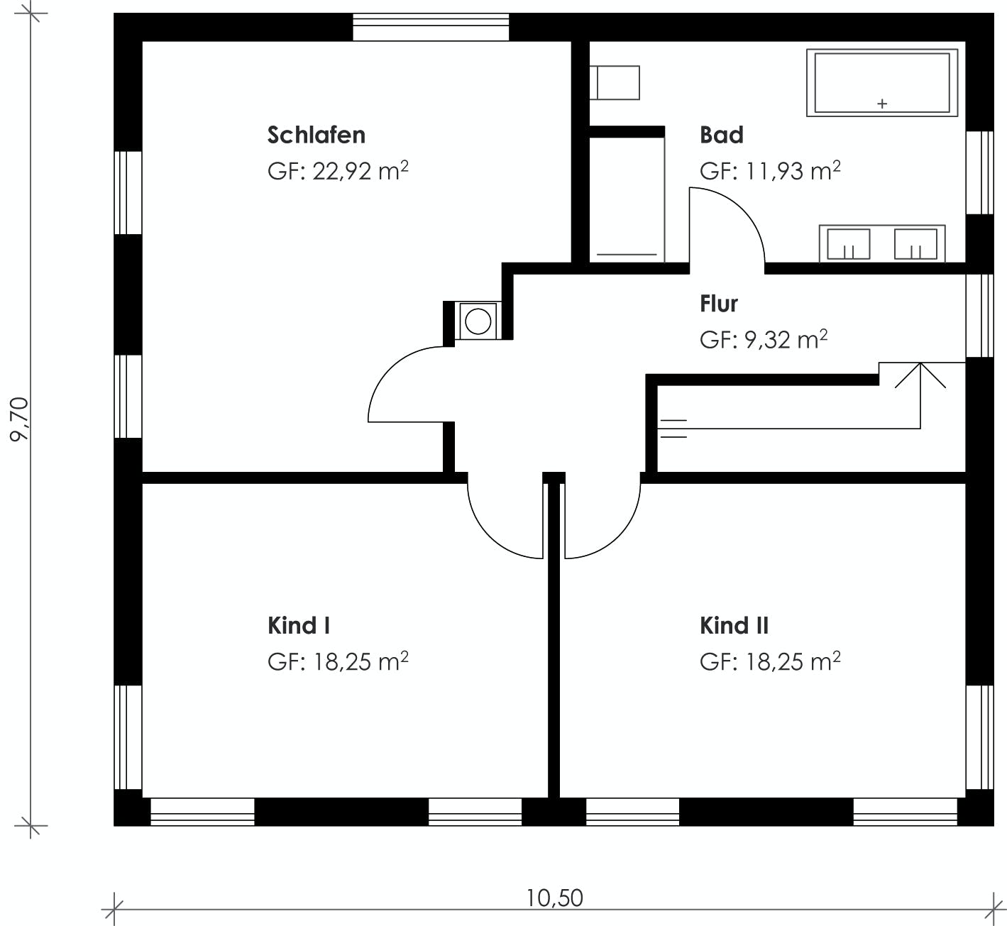 Fertighaus Homestory 244 von Lehner Haus Schlüsselfertig ab 390000€, Stadtvilla Grundriss 1