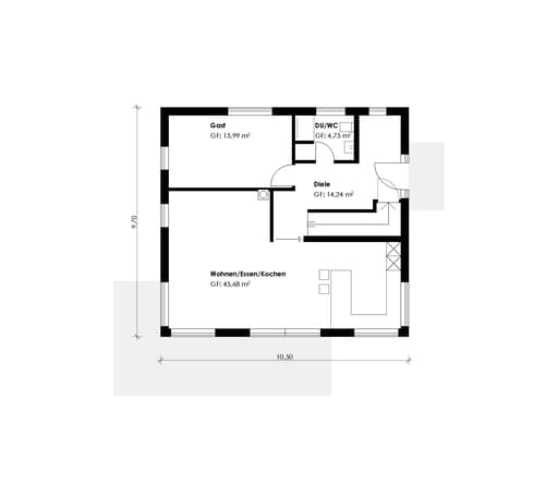 Fertighaus Homestory 244 von Lehner Haus Schlüsselfertig ab 390000€, Stadtvilla Grundriss 2