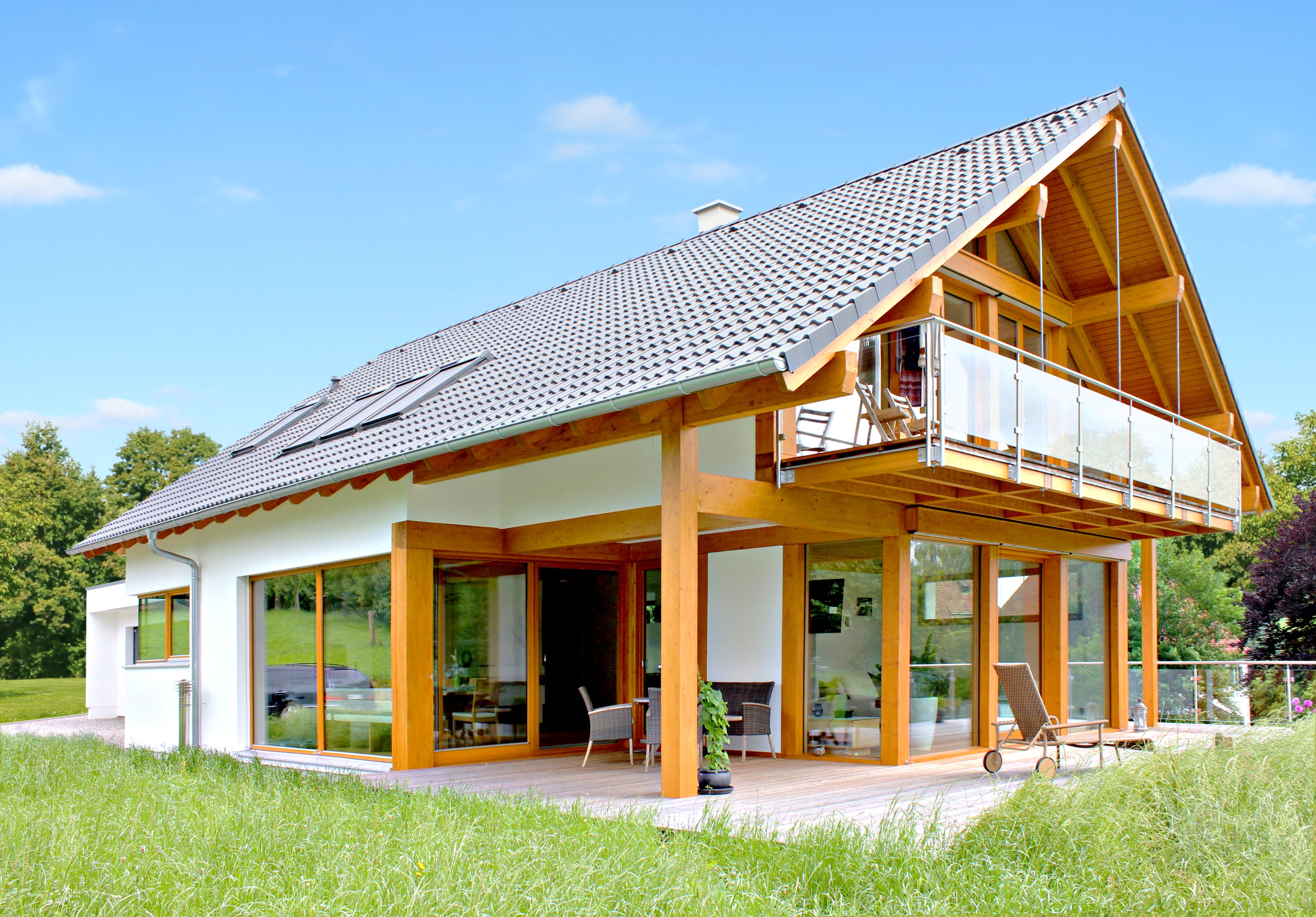 Fertighaus Homestory 308 von Lehner Haus Schlüsselfertig ab 538720€, Fachwerk Außenansicht 2