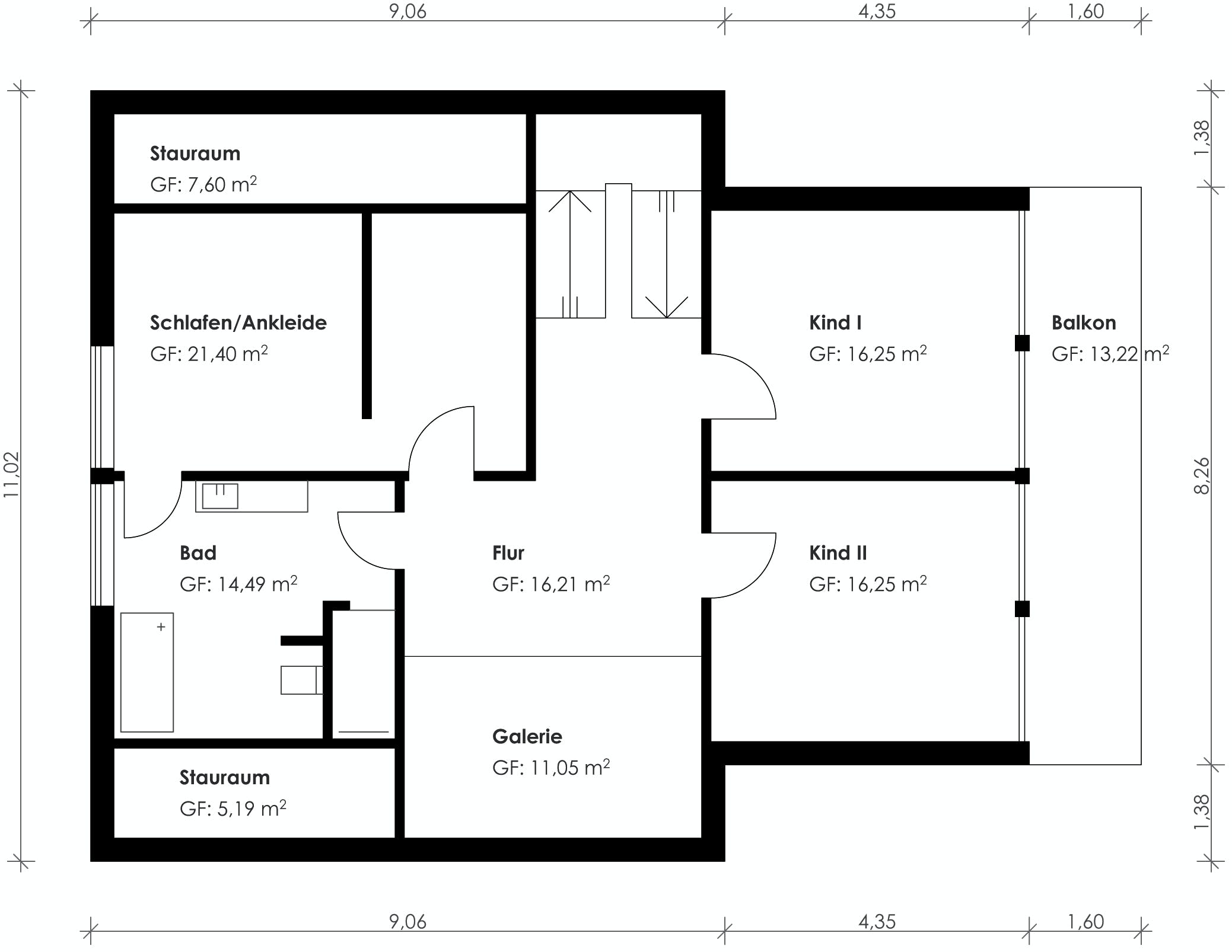 Fertighaus Homestory 308 von Lehner Haus Schlüsselfertig ab 538720€, Fachwerk Grundriss 1