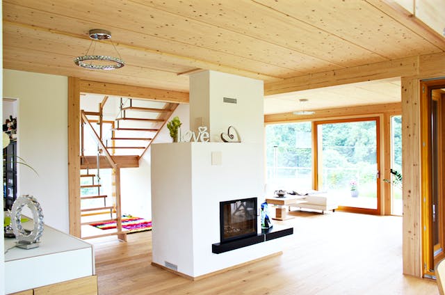 modernes Fachwerkhaus innen