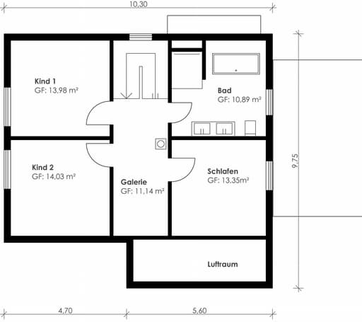 Fertighaus Homestory 348 von Lehner Haus Schlüsselfertig ab 440115€, Satteldach-Klassiker Grundriss 1