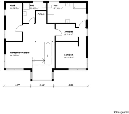 Fertighaus Homestory 359 von Lehner Haus Schlüsselfertig ab 351500€, Satteldach-Klassiker Grundriss 1