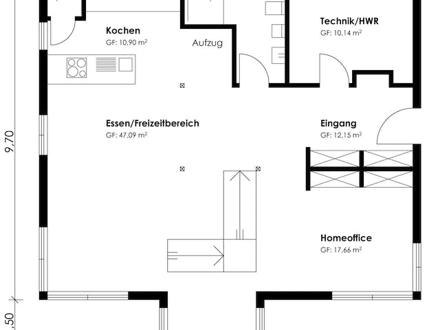 Fertighaus Homestory 359 von Lehner Haus Schlüsselfertig ab 456950€, Satteldach-Klassiker Grundriss 2