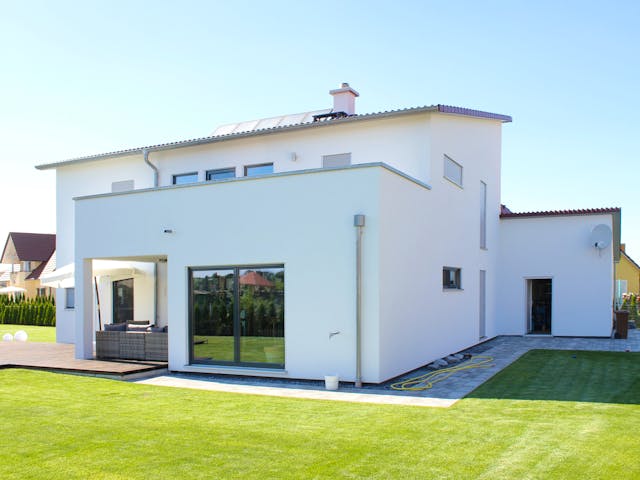 Fertighaus Homestory 43 von LEHNER HAUS Schlüsselfertig ab 455000€, Satteldach-Klassiker Außenansicht 1 Fertighaus Homestory 43 von LEHNER HAUS Schlüsselfertig ab 455000€, Satteldach-Klassiker Außenansicht 1