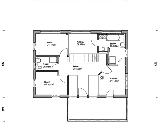 Fertighaus Homestory 43 von Lehner Haus Schlüsselfertig ab 350000€, Satteldach-Klassiker Grundriss 2