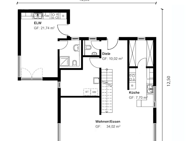 Fertighaus Homestory 314 von LEHNER HAUS, Cubushaus Grundriss 1